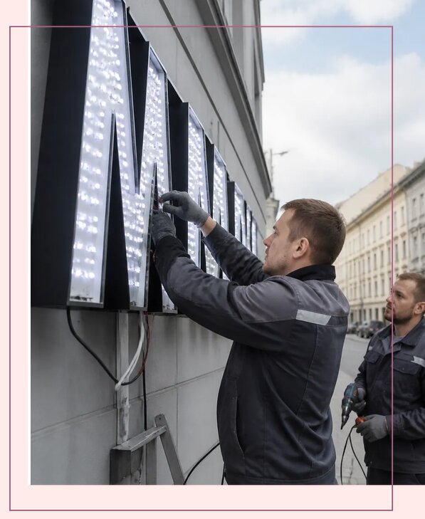 Изготовление и монтаж светодиодных LED вывесок в Устях-Илимске